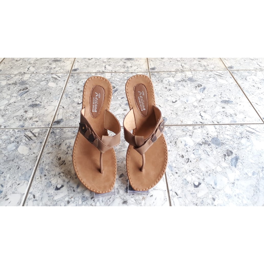 Sandal Kulit Asli Premium Sandal Jepit Wanita KL06