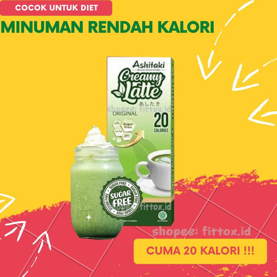 

『fast』 ASHITAKI Creamy Latte Minuman Diet Rendah Kalori Bebas Gula dengan Stevia