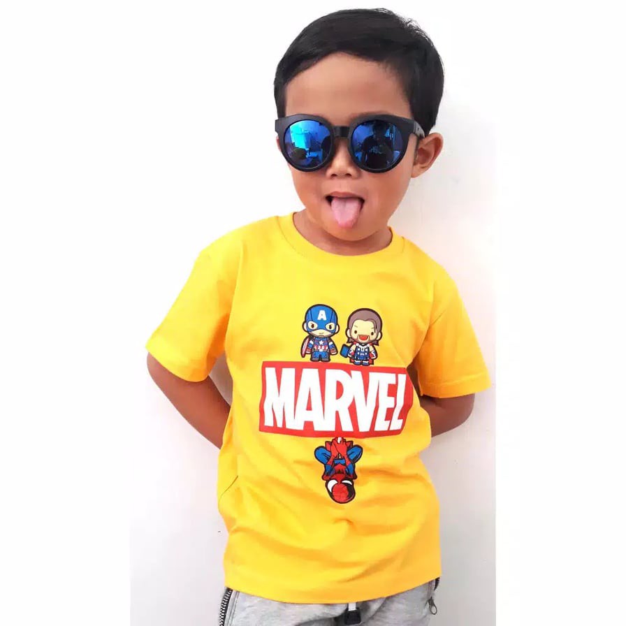 Kaos anak Superhero MARVEL / Kaos anak laki - laki 2-9 tahun motif karakter