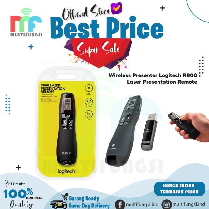 Wireless Presenter Logitech R800 Laser Presentation Remote R-800 stock ada