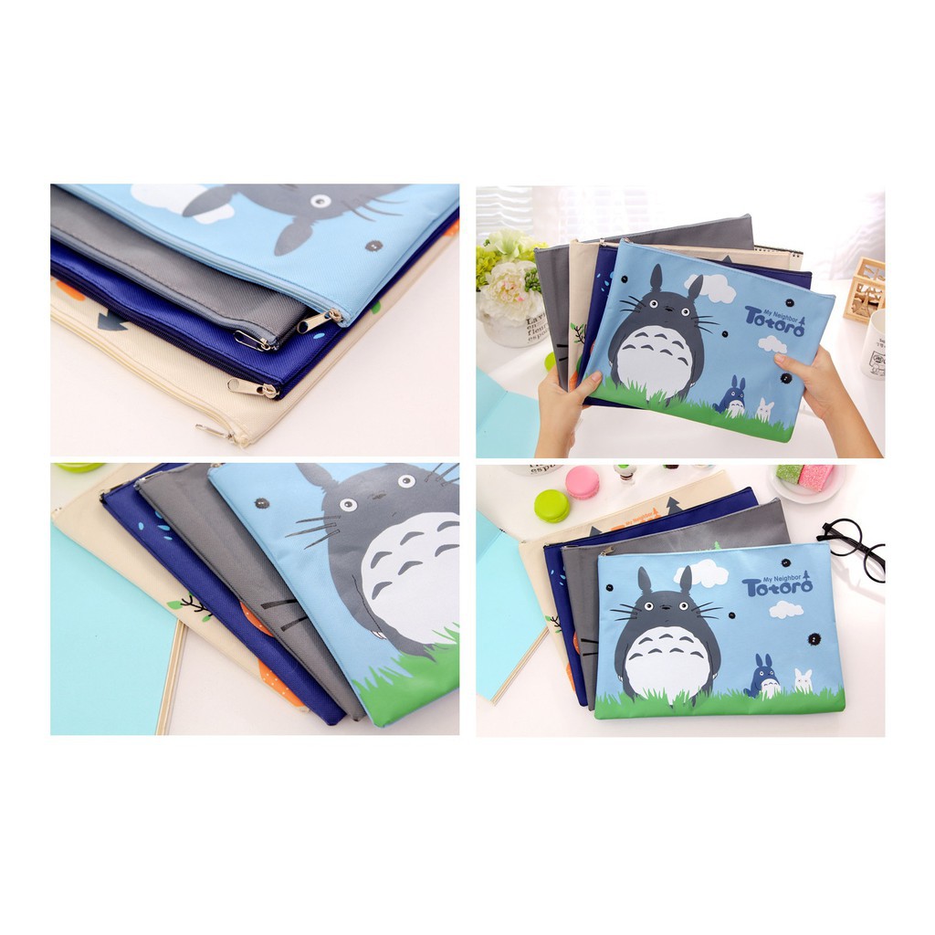 

PF04 Kokoro My Neightbor Portable A4 file Storage pouch bag Tempat Buku Alat Tulis Alat Kosmetik