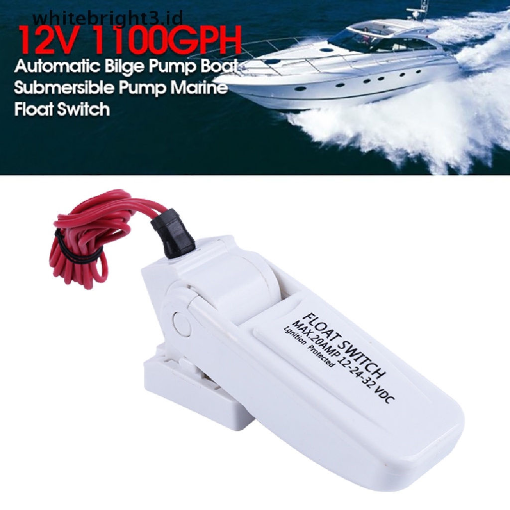 (whitebright3.id) Pompa Air Submersible Otomatis 12V 1100GPH Untuk Perahu U7W6