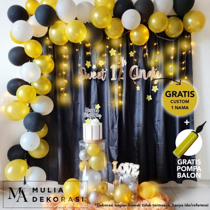 Dekorasi Sweet Seventeen 17 Th Birthday Ultah Paket Lengkap Photobooth