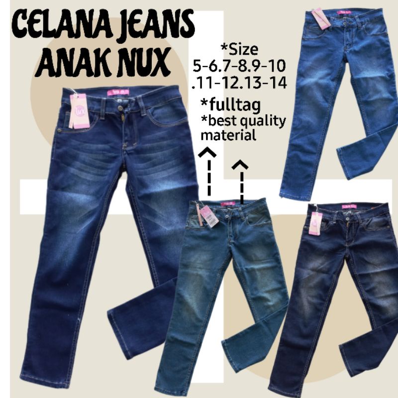 Celana Panjang Jeans Nux Anak / Remaja Celana Jeans Anak Cewek Celana Jeans Branded