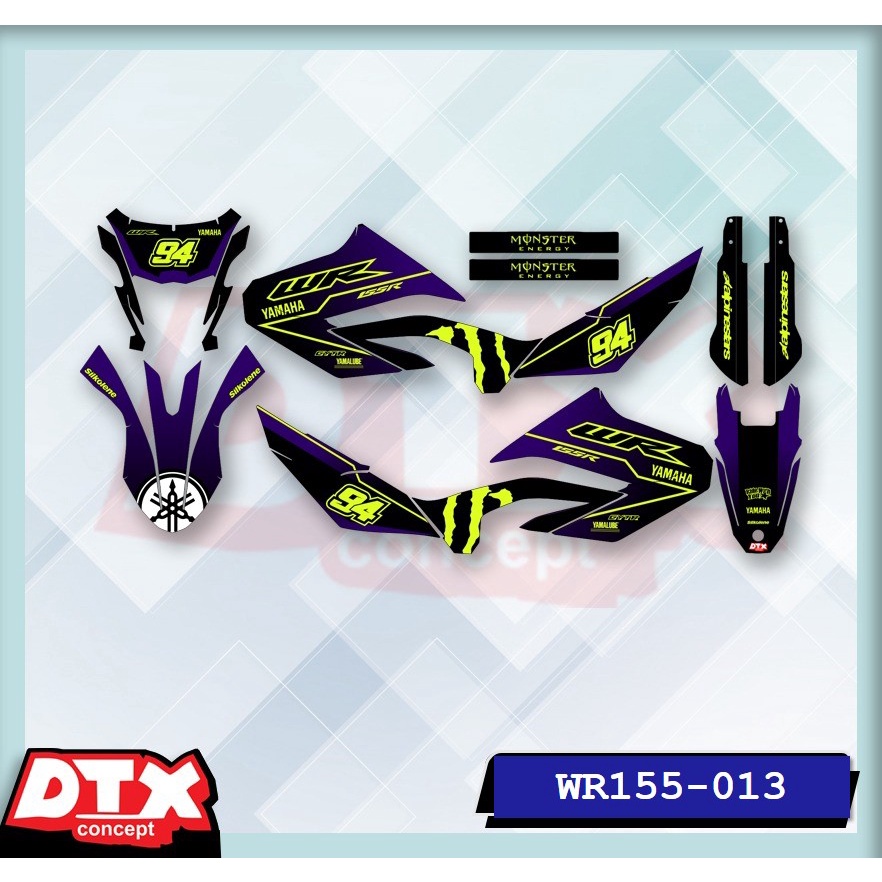 decal wr155 full body decal wr155 decal wr155 supermoto stiker motor wr155 stiker motor keren stiker motor trail motor cross stiker variasi motor decal Supermoto YAMAHA WR155-013