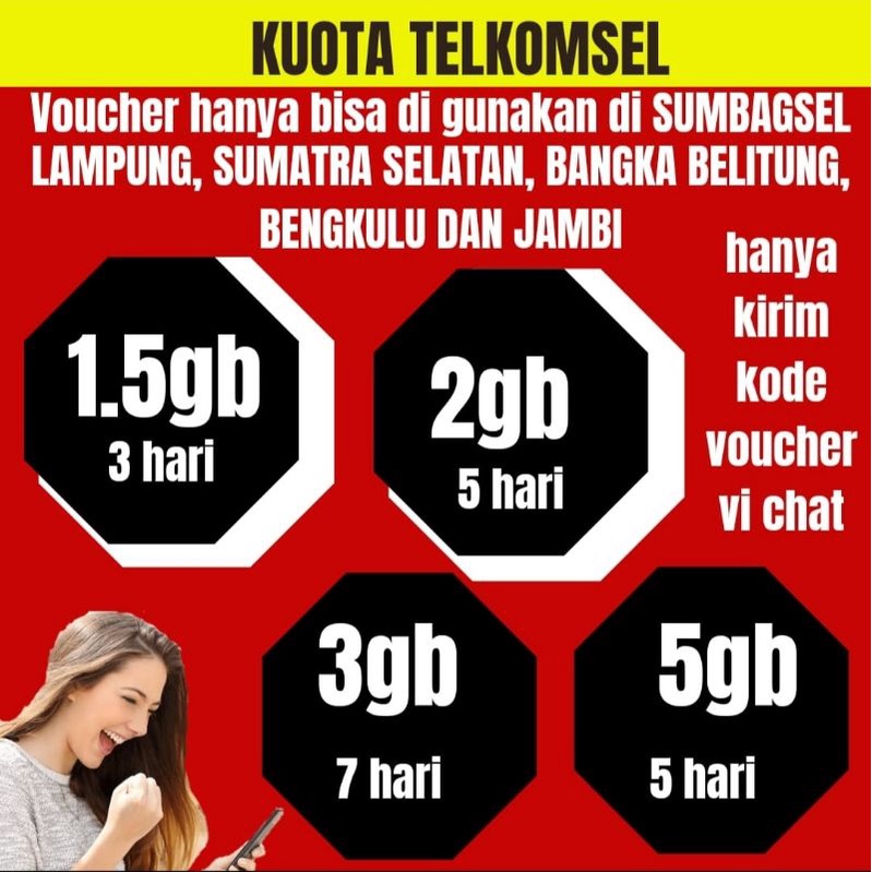 KUOTA TELKOMSEL SUMBAGSEL Kirim kode voucher