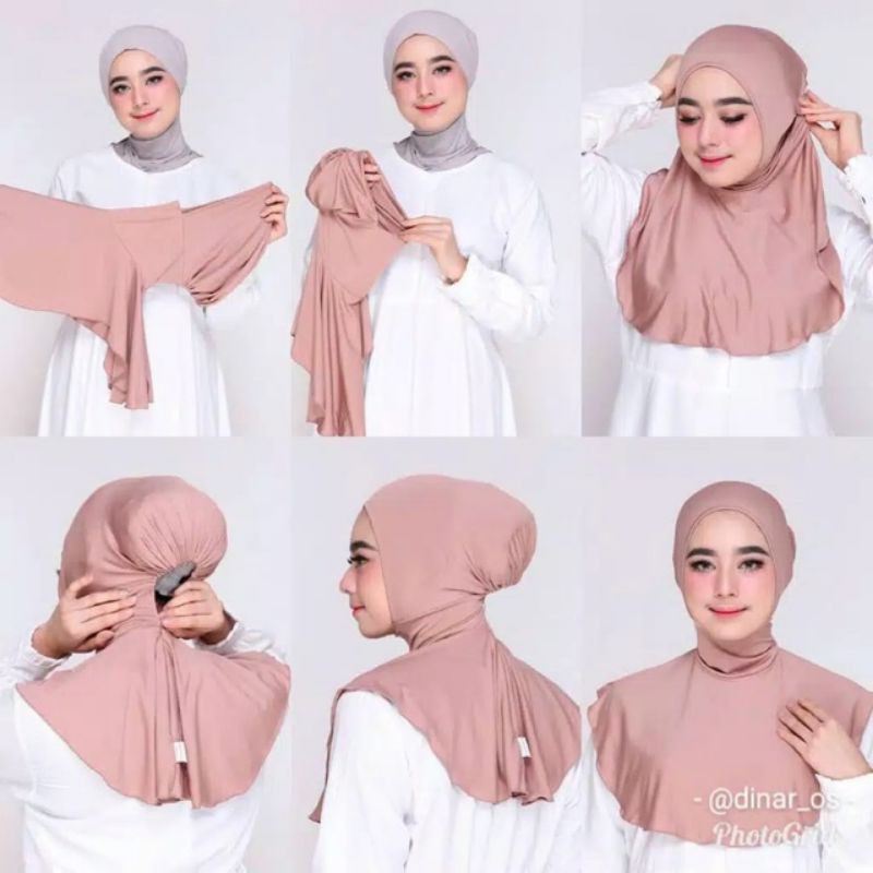 DISKON (1KG=19Pcs) Dalaman Hijab Resleting/Inner Ninja Resleting/Inner Ciput Resleting Antem