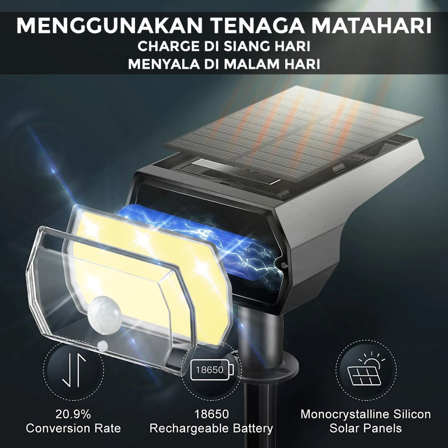 BISA COD Lampu Jalan Dinding Sensor Tenaga Surya / Lampu Taman Outdoor Solar Power Waterproof 10 LED / Lampu Taman Tancap Lampu Sorot COB Tenaga Surya Outdoor Lamp / lampu pilar tiang minimalis / Lampu Dinding Luar Ruangan / Lampu Solar Taman / Lampu