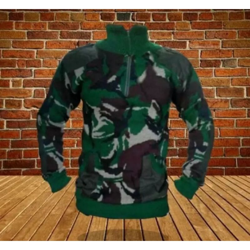 Sweater rajut loreng army