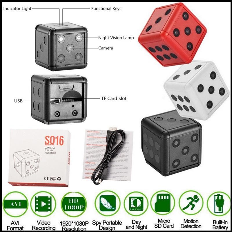 Spy Camera Cam DVR DV Spycam Dice Hidden Action cam Dadu SQ16 Cam-4