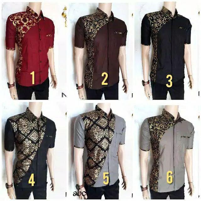 Nailo Batik Hrb026 Kenongo Kemeja Tosca Pendek Pekalongan Padi M L Xl Sogan Tulis Halus Kemeja Batik