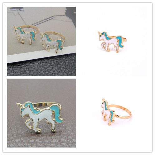 Beauty Cincin Desain Kartun Unicorn Lucu Kreatif Multi Beauty Cincin Desain Kartun Unicorn Lucu Kreatif Multi