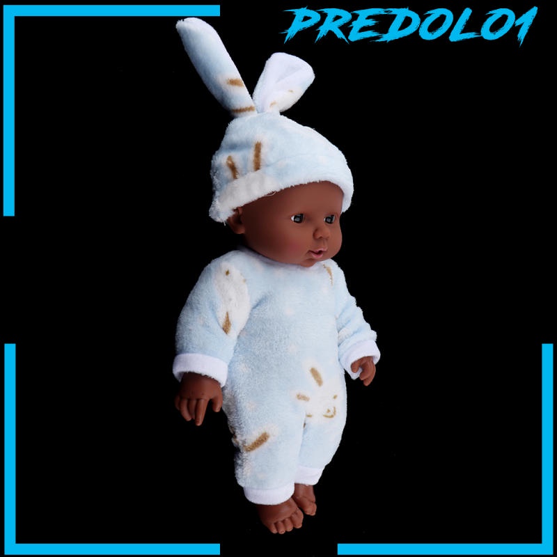 (Predolo1) Mainan Boneka Bayi Reborn Afrika Amerika 30cm Bahan Full Vinyl Untuk Hadiah Natal