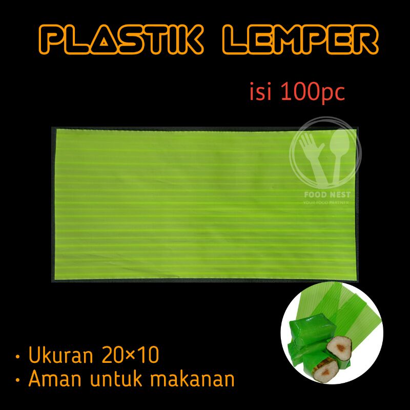 PLASTIK LEMPER UKURAN 10X20 ISI 100 LEMBAR PLASTIK HIJAU BUNGKUS LEMPER UKURAN 10X20 100 LEMBAR KEMASAN LEMPER PLASTIK PEMBUNGKUS LEMPER WARNA HIJAU POLOS