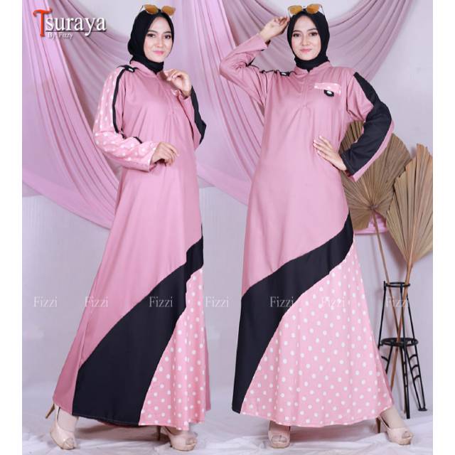 Gamis Katun toyobo Fizzi // Pelangi//katu toyobo ori