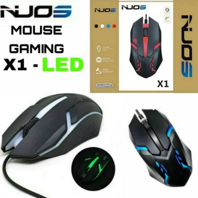 Mouse Kabel Gaming Original 100% NUOS LED With  Cable Mouse Game