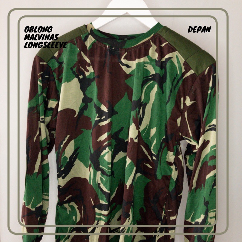 BAJU KAOS OBLONG | LENGAN PANJANG | LORENG TNI | MALVINAS | KAOS BERBURU