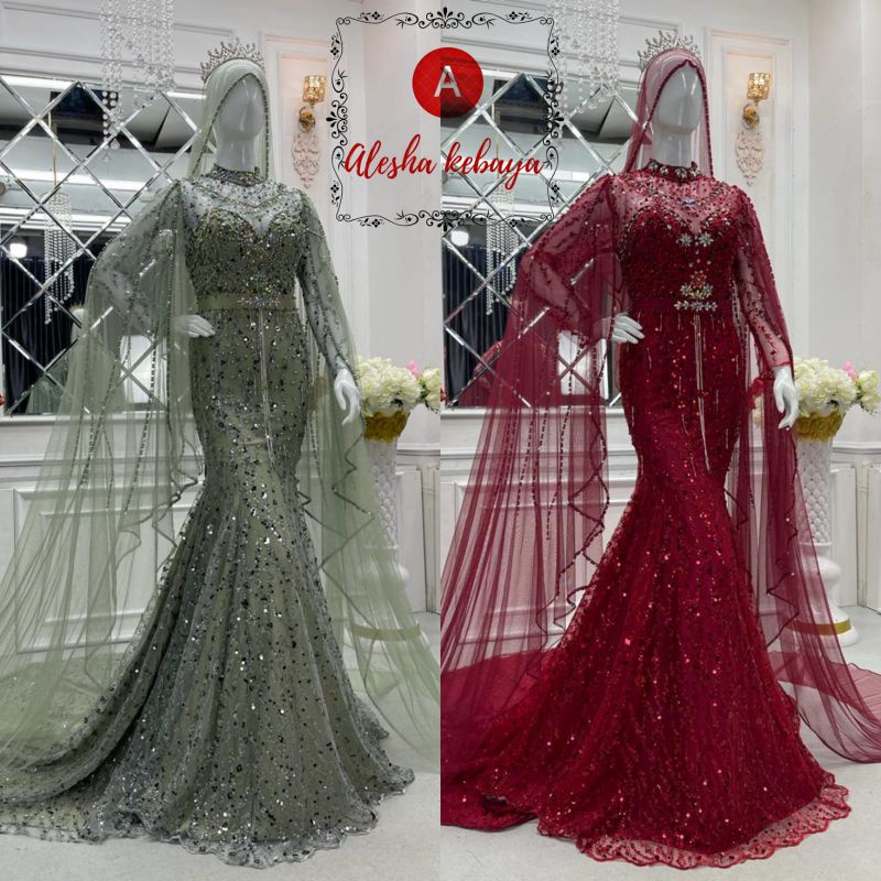 Gaun pengantin duyung squen premium/Wedding dress