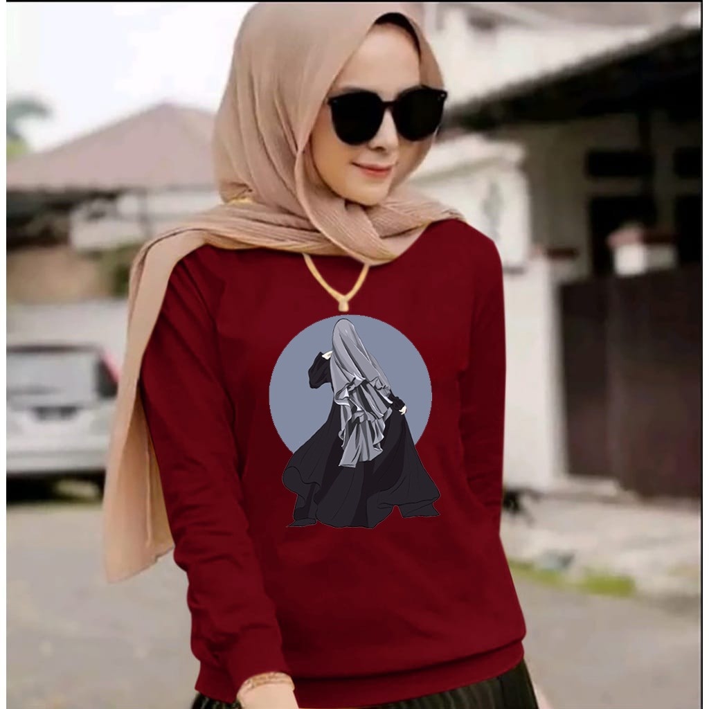 BAJU HIJAB MOON HEN -BAJU CEWEK DISTRO LENGAN PANJANG MASA KINI DAN TRENDY