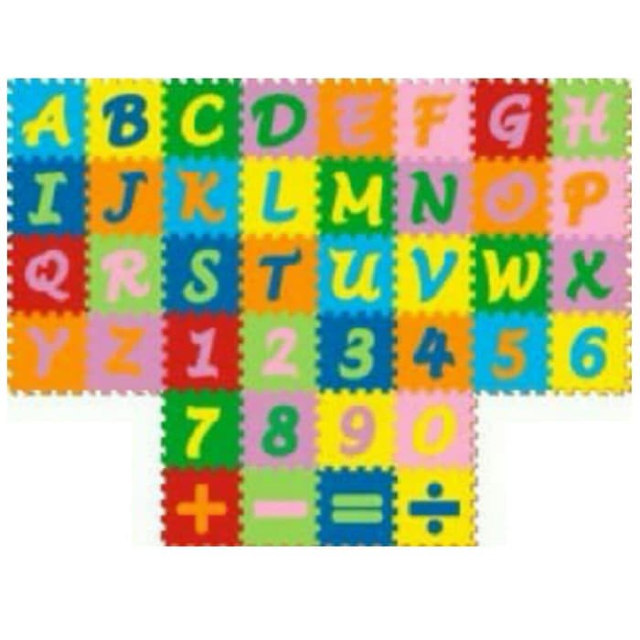 Karpet puzzle evamat abjad mini angka dan simbol alas bemain anak