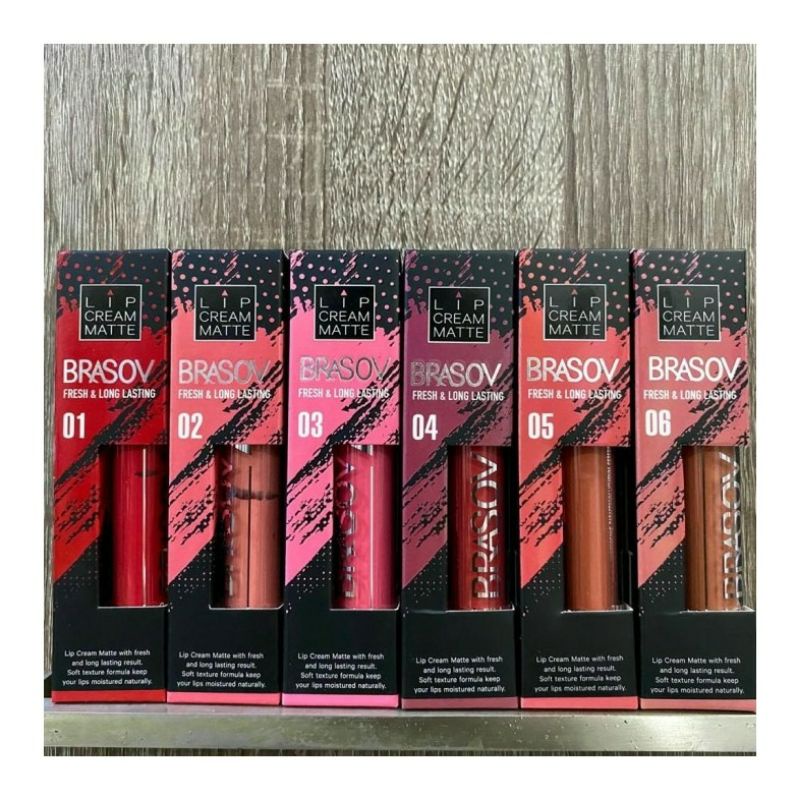 BRASOV (✔️BPOM) Lip Cream Matte Fresh & Long Lasting| lipcream matte brasov