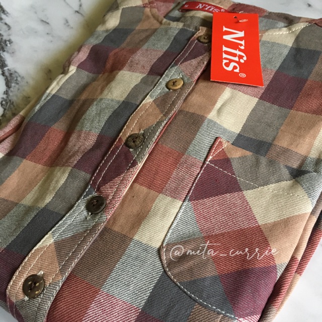 Gamis Kotak Kotak Simpel Casual Nfis