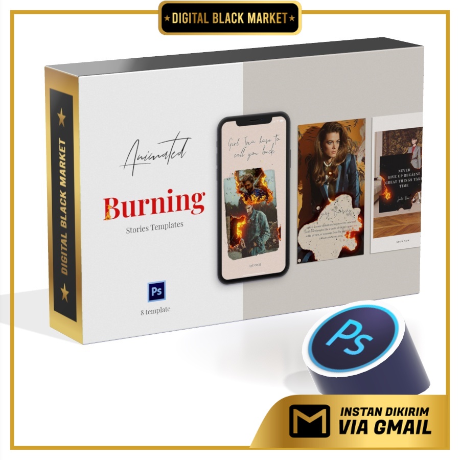 Burning Stories Template - Photoshop