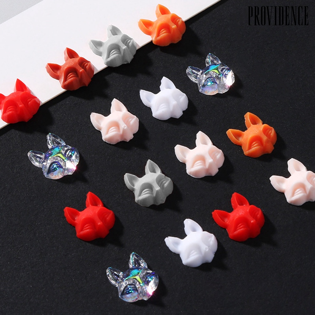 Providence 30pcs / Set Ornamen Kepala Rubah 3d Dekorasi Nail Art / Manicure Wanita