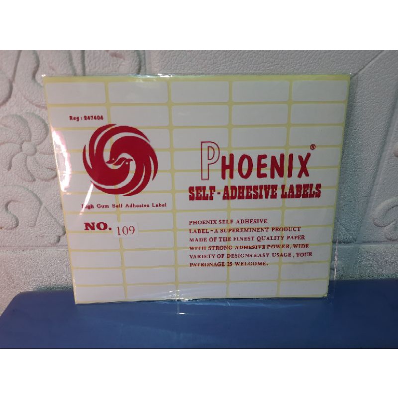 

Sticker Label / Label Harga Phoenix No 109 (13 x 38 mm)