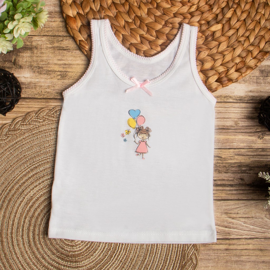 SINGLET ANAK BAYI / KAOS DALAM PEREMPUAN BAYI 1-3 TAHUN LUCKY KATUN-1