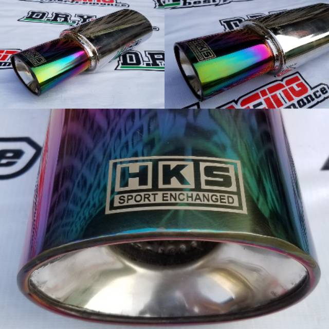 Knalpot Mobil HKS Oval Pelangi