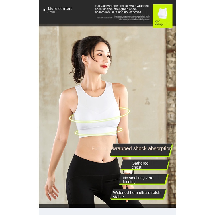 [IN STOCK] Jalur tak berdiri splicing cepat kering kejutan kejutan olahraga yoga Fitness Sport Bra 8330