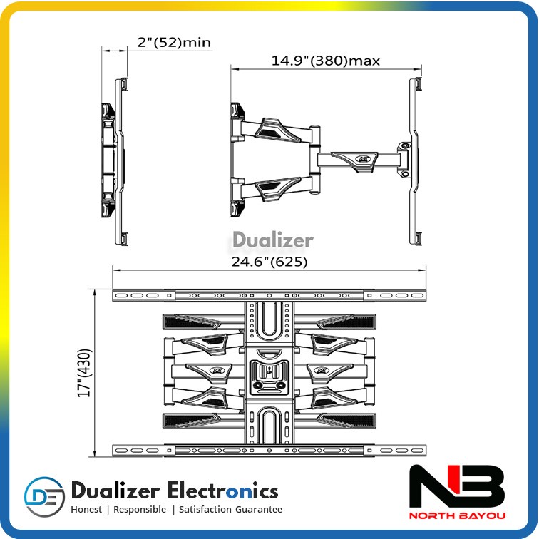 Bracket TV Smart/Android TV LED 75 70 65 60 58 55 50 43 Inch Curved UHD 4K-8K NB P6 Import Premium