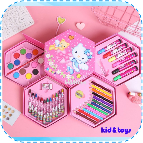 PENSIL WARNA 150 PCS ALAT TULIS SET CRAYON COLOURING SET 150 PCS ART SET ALAT GAMBAR/MEWARNAI-4