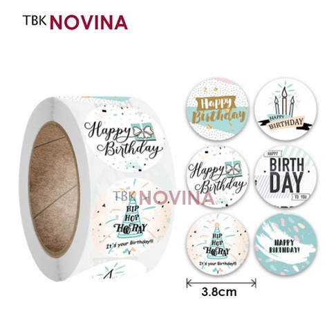 Stiker Happy Birthday / Label Segel Happy Birthday (10 pcs)