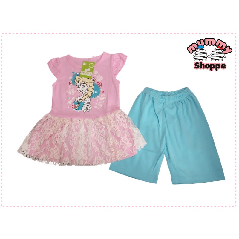 Baju Anak Perempuan Setelan Pipo 51405 SMALL motif Elsa