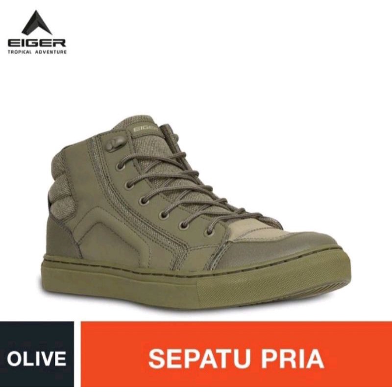 Sepatu Eiger1989 Riding Gaea Mid Cut Shoes Olive Touring Outdoor Sporty