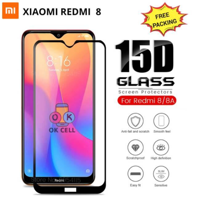 TG Anti Gores Layar Redmi 8-Tempered Glass Xiaomi Redmi 8 Full Screen Protector Premium