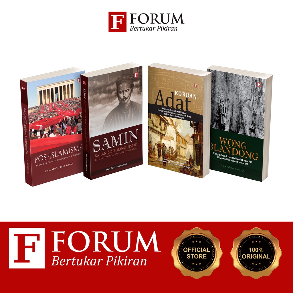 Buku PAKET MURAH : POS ISLAMISME, KORBAN ADAT, BUDAYA SAMIN, SEJARAH HUTAN JATI