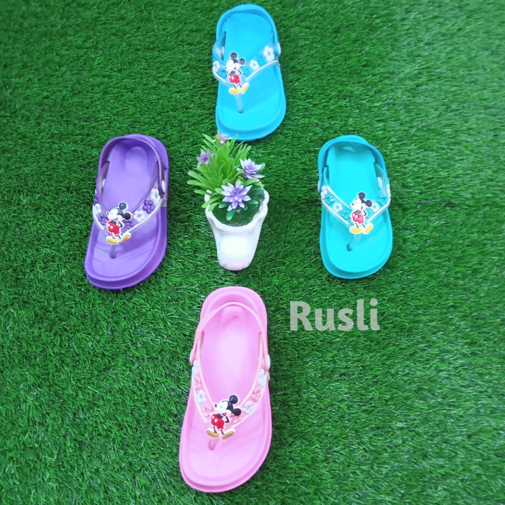 (COD) Sandal Jepit Karet Bayi Anak Motif Mickey Shevano 149