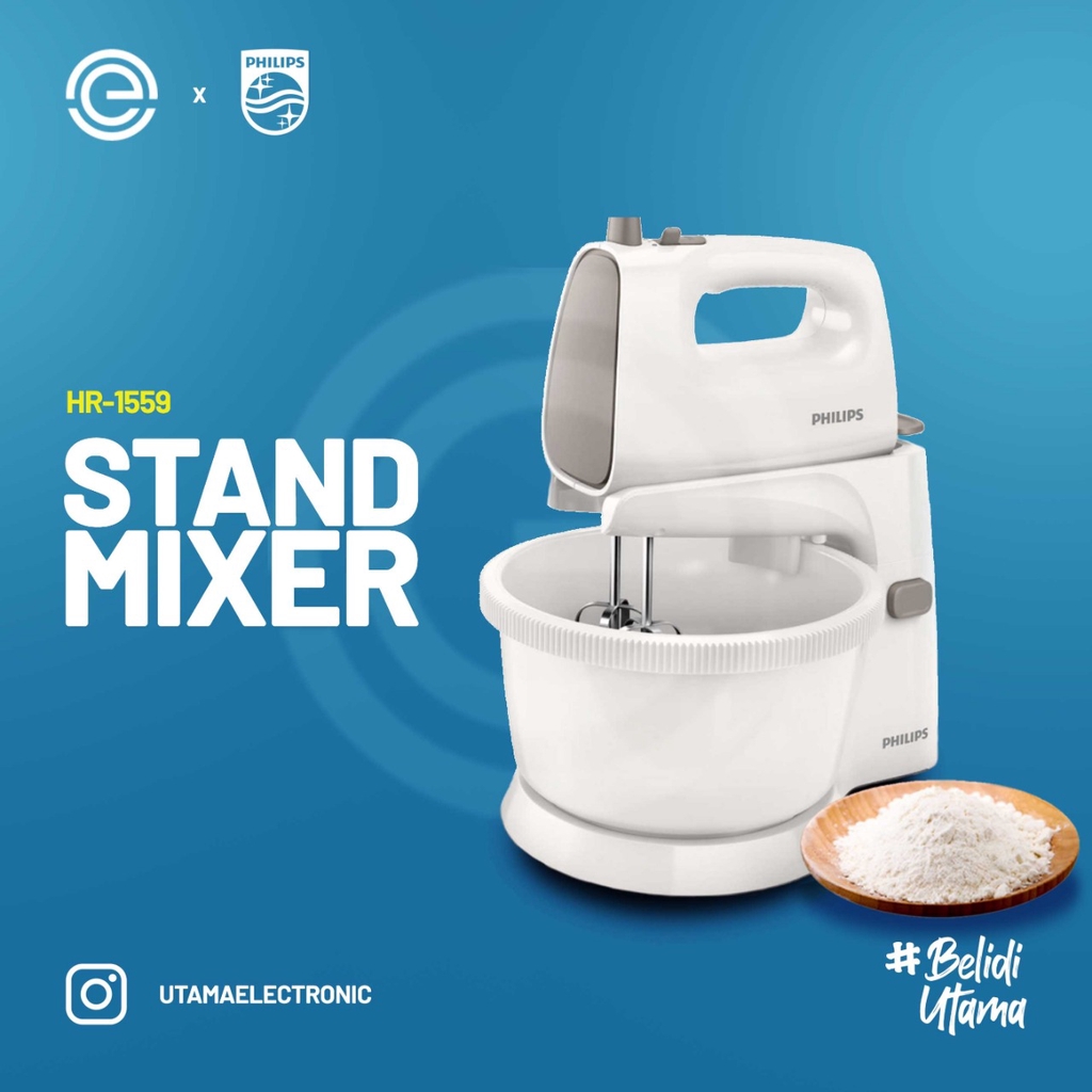 PHILIPS Stand Mixer HR1559 Abu Shopee Indonesia