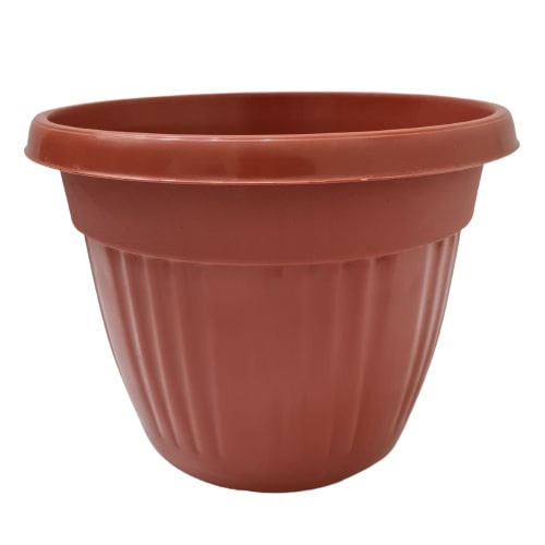 Pot Bunga Pot Tanaman Pot Kembang Bulat Plastik Blink Coklat / Merah Bata