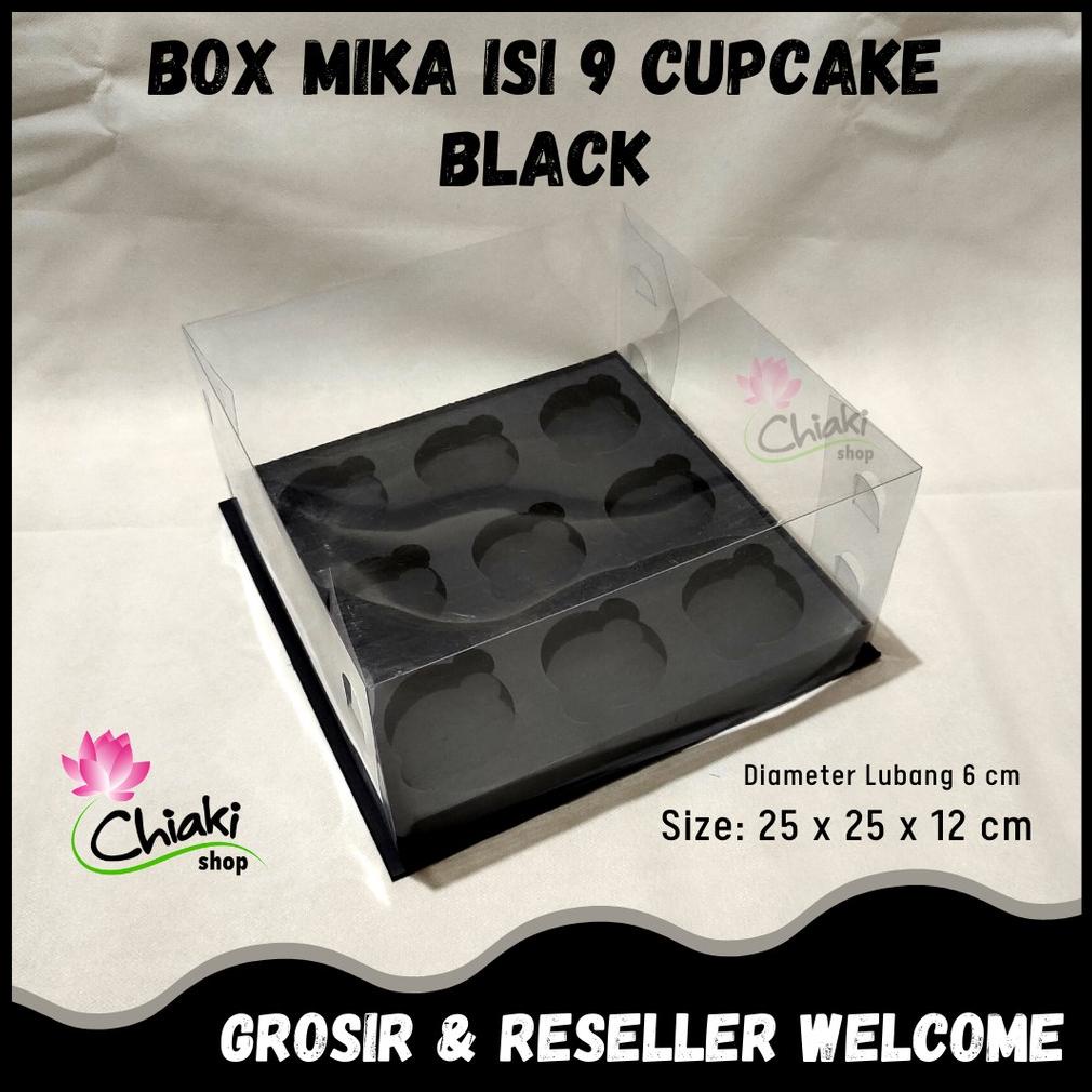 

Box Mika Alas Black 25 X 25 X 12 Cupcake Isi 9 Cake Pudding Tart Dus Hitam Karton Tebal Chiaki Kotak