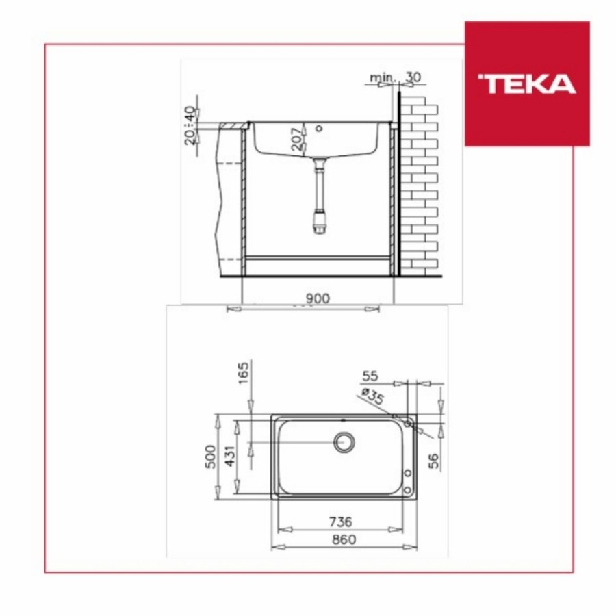 Kitchen Sink Teka Bahia 1B Plus Free Ongkir Area Jabodetabek