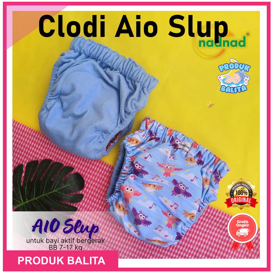 GROSIR Popok Clodi Kain Cuci Ulang Celana AIO Slup All In One Murah Motif Terbaru Motif Full Printing Tidak LunturBB (7-17KG)