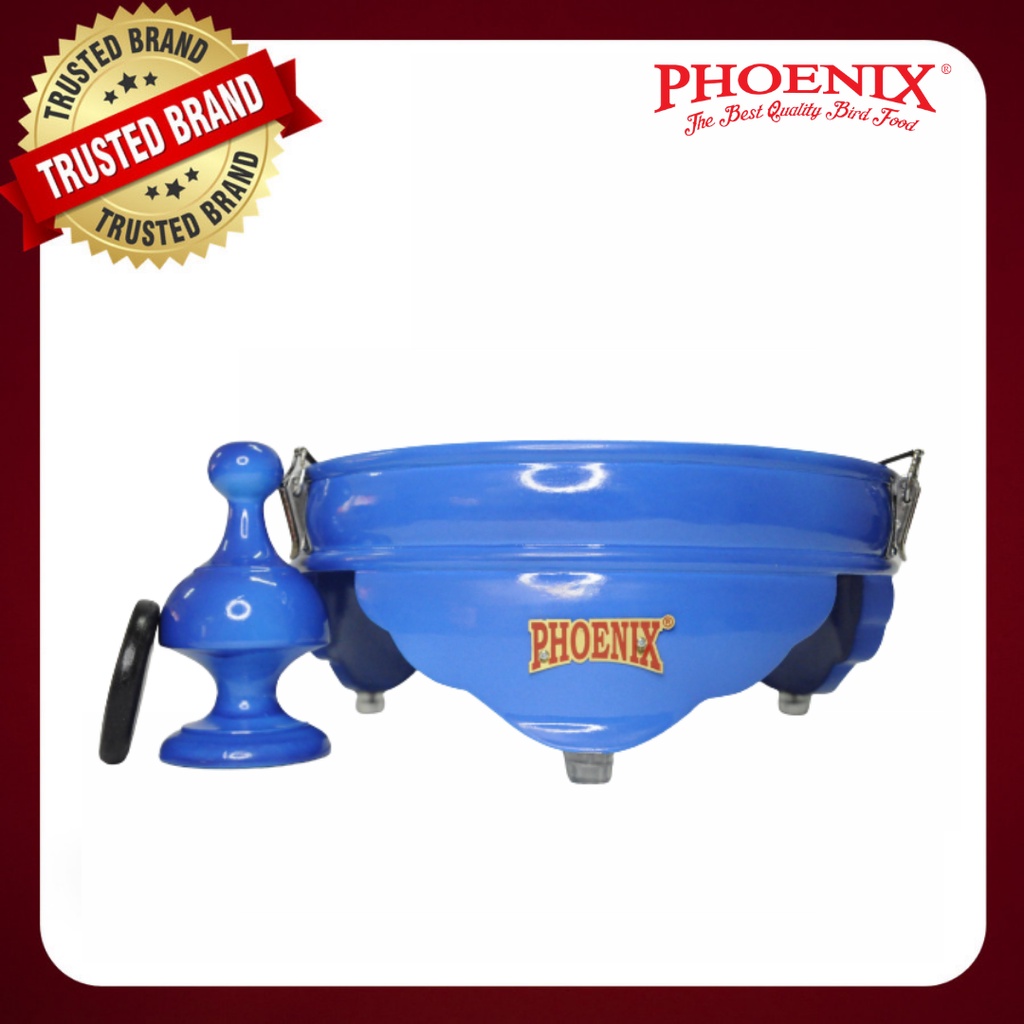 Tebok Lovebird Phoenix Biru Polos Kayu Jati Kualitas Premium