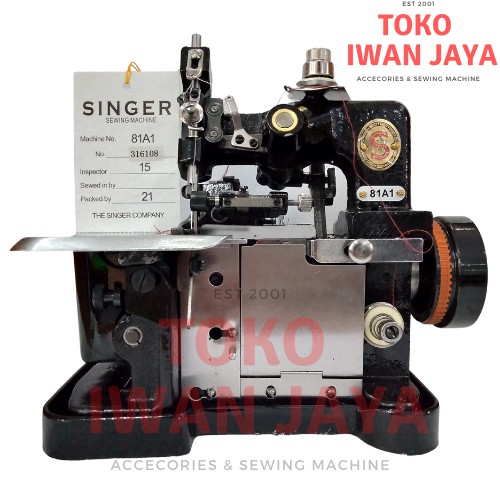 [Singer] Mesin Obras Benang 3 Type 81A1 Dengan Dinamo Singer 150 Watt