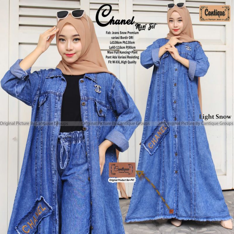 Chanel Maxy Set Terbaru Set Wanita Set Dewasa Set jeans Snow Set polos