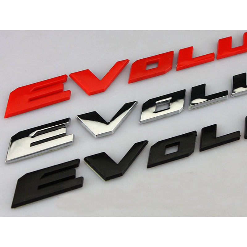 1pc Stiker Emblem Logo Evolusi X Bahan ABS Untuk Bagasi Belakang Mobil MITSUBISHI EVOLUTION X