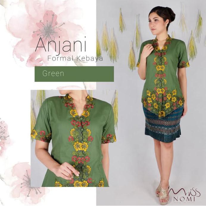 Anjani Kebaya Motif Kebaya Katun Kebaya Polos Kebaya Warna Kebaya - Kuning, M